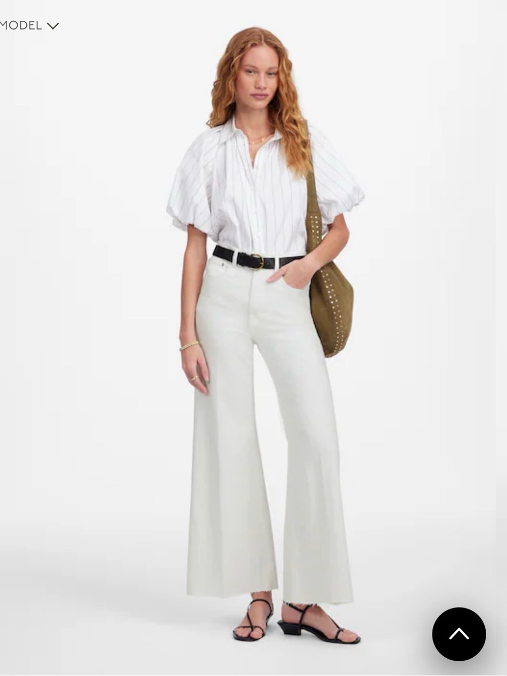 Madewell White Wide-Leg Jeans